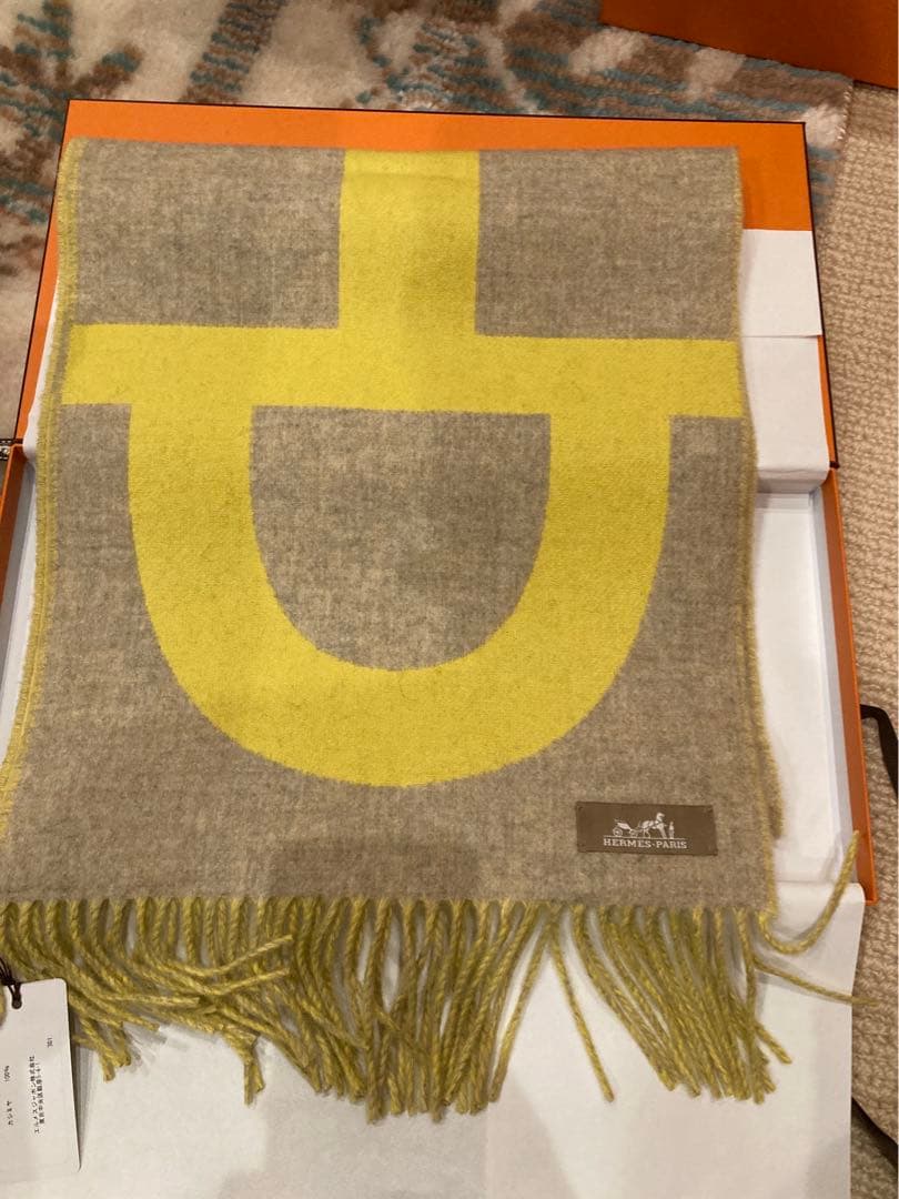 m*様 新品♡HERMESエルメスマフラーカシミヤ100%《グラン・モール》ユニ