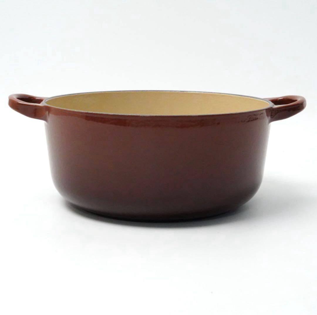 【美品】LE CREUSET　ココット ロンド チェスナット　20cm