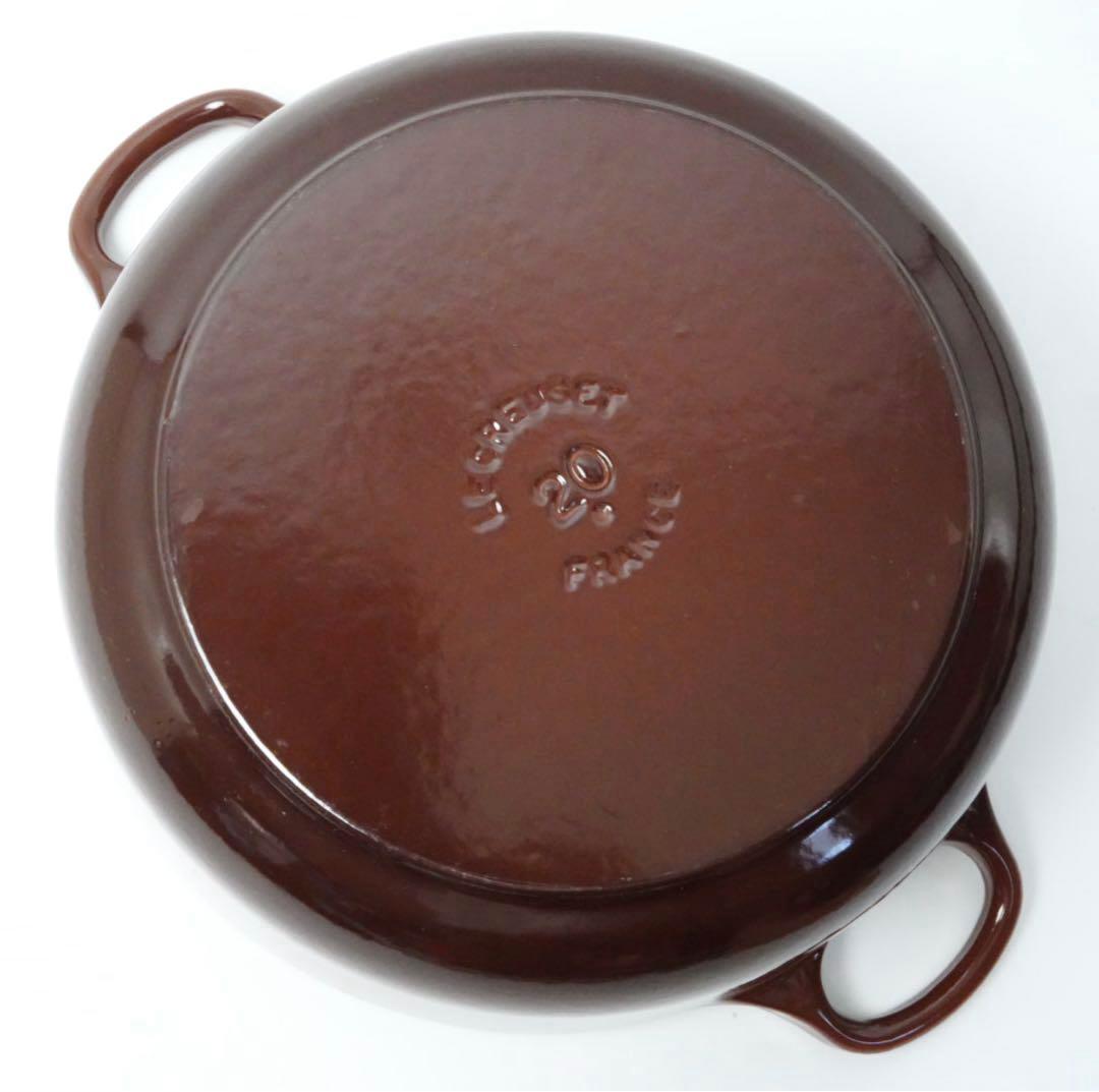 【美品】LE CREUSET　ココット ロンド チェスナット　20cm