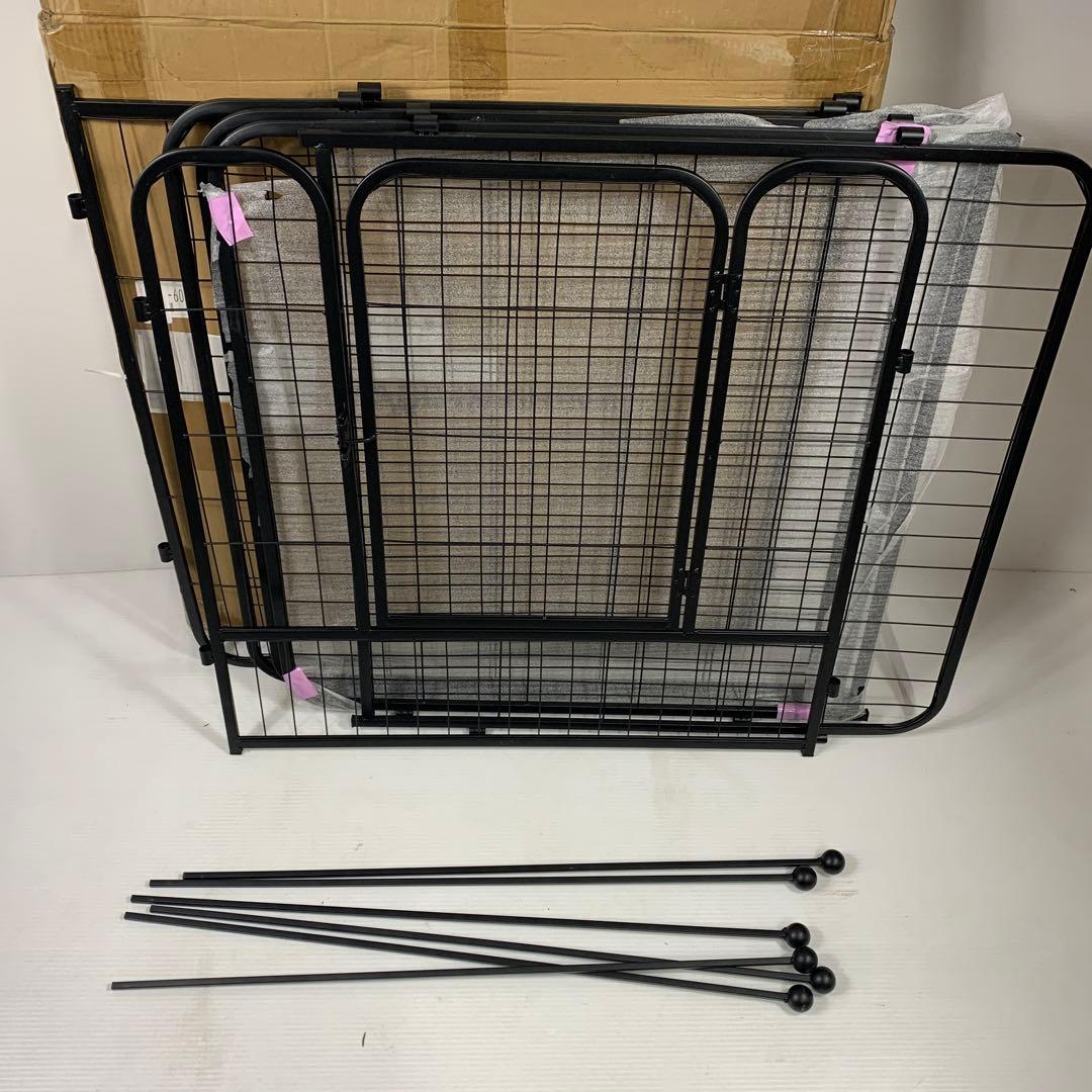 犬 サークル 折りたたみ 犬 室内 コンパクト (6枚, ブラック)