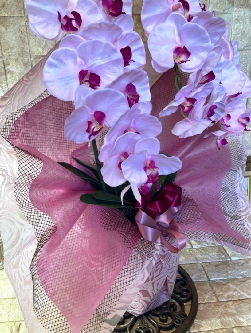 光触媒　人工観葉植物　ウォールグリーン　フェイク　胡蝶蘭大輪３Ｆ薄Ｐ784