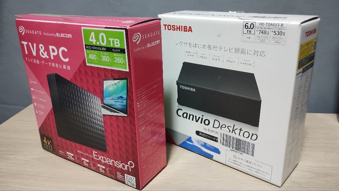 【外付けHDD 6TB＆4TBセット】TOSHIBA（BUFFALO）〜