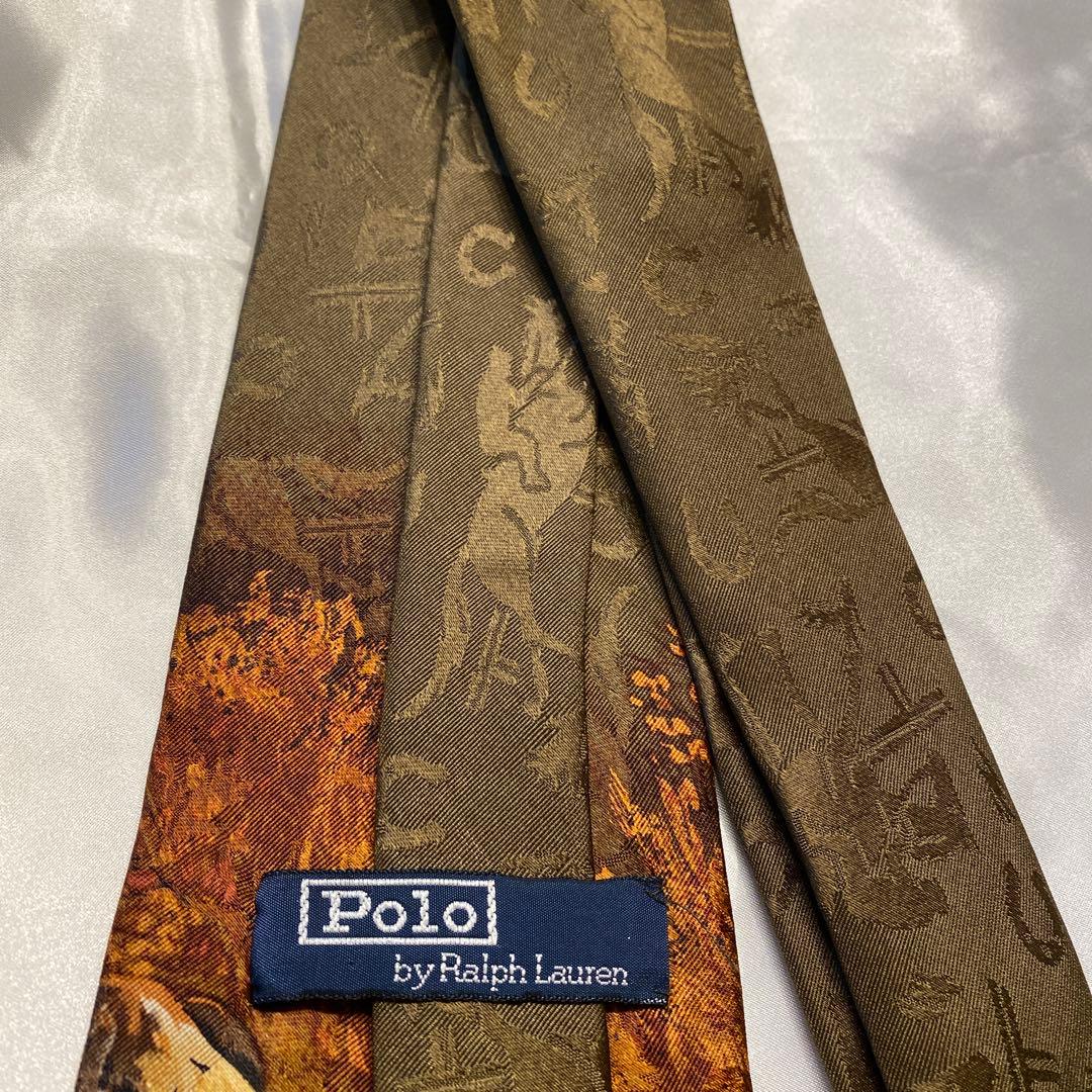 Polo by Ralph Lauren ラルフローレン　傑作　シルクネクタイ