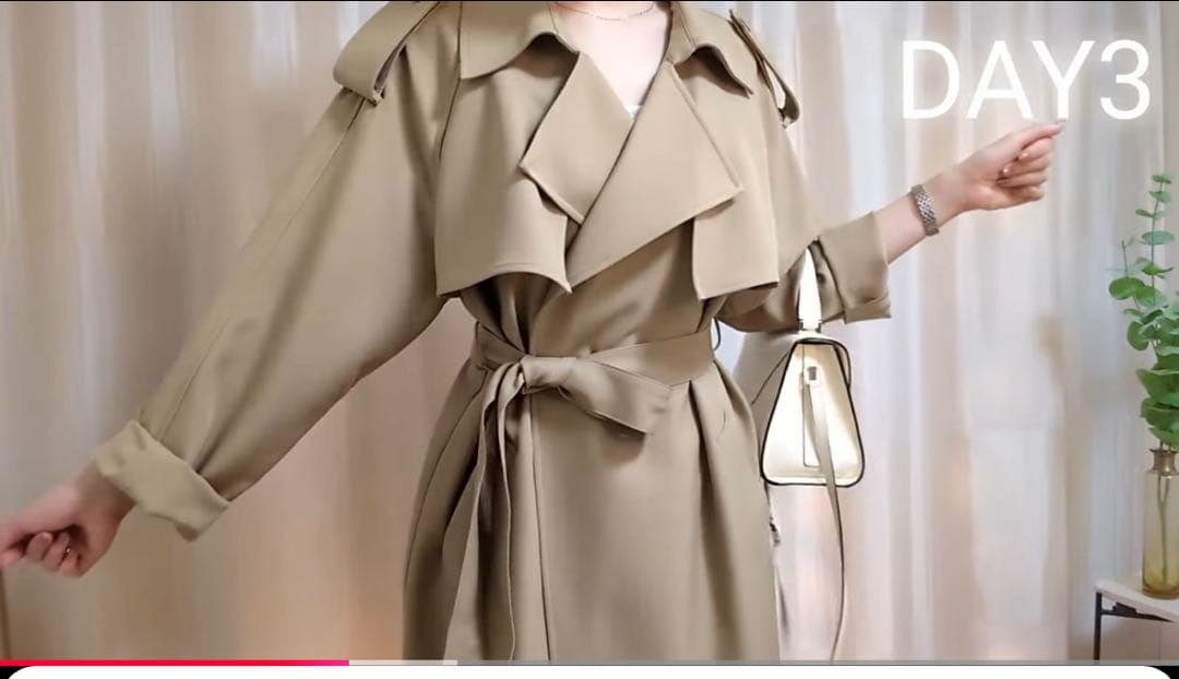 Mila Owen 共ベルト付肩章デザイントレンチコートベージュ 1サイズ