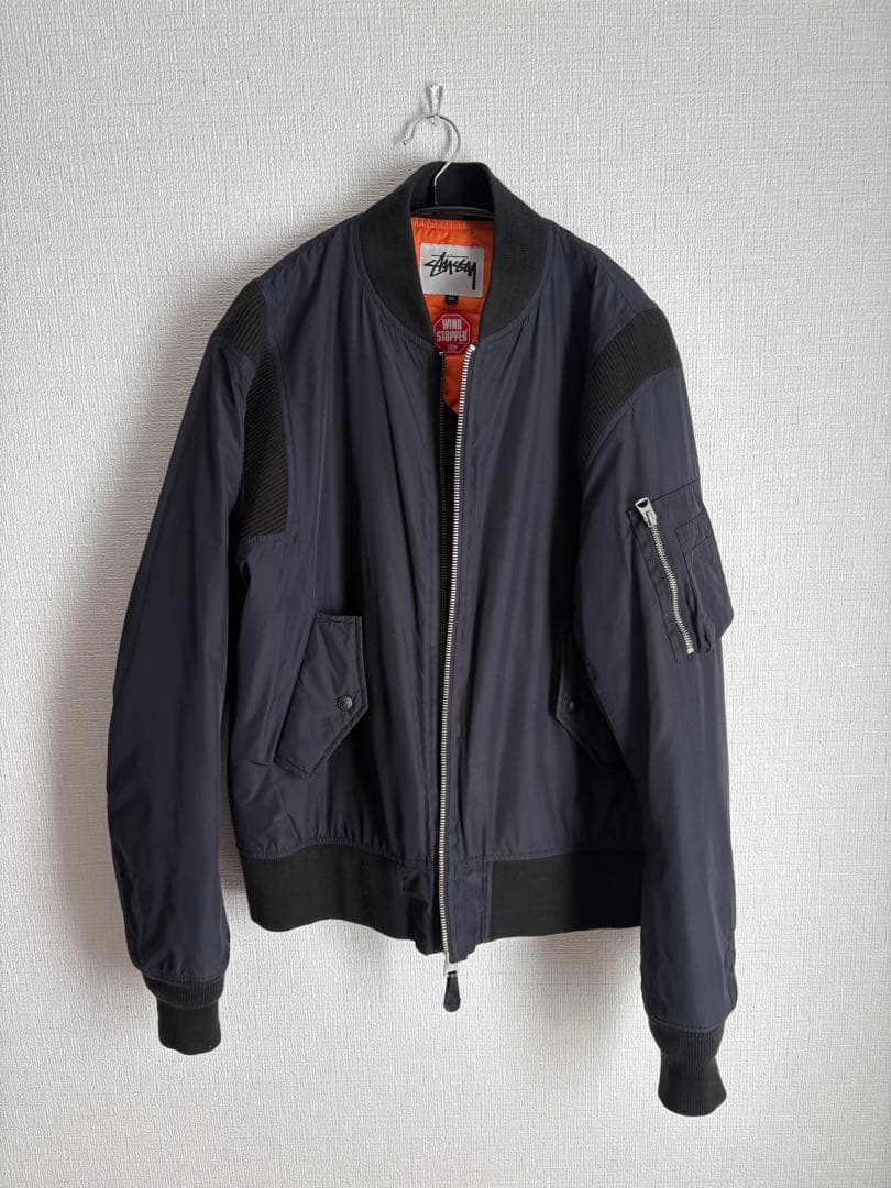 最安値Stüssy ブラック MA-1ジャケット XL WINDSTOPPER
