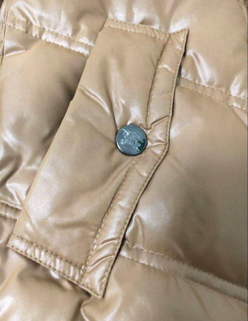 バーバリーブルーレーベル　ダウンジャケット　ラクーンファー　茶色　Mサイズ