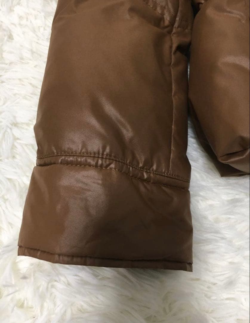 バーバリーブルーレーベル　ダウンジャケット　ラクーンファー　茶色　Mサイズ