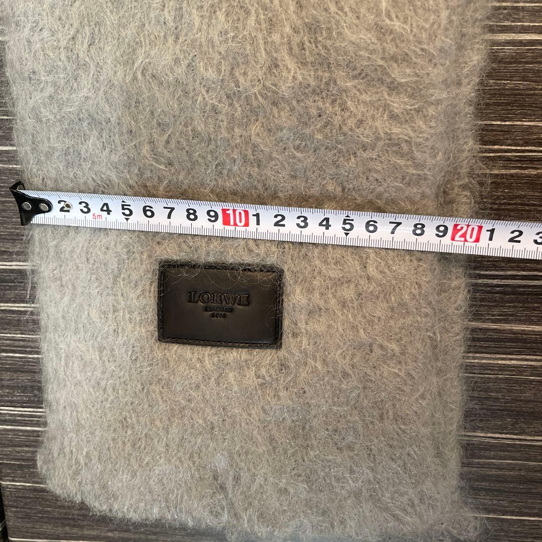 LOEWE ロエベ マフラー モヘヤ ウール グレージュ