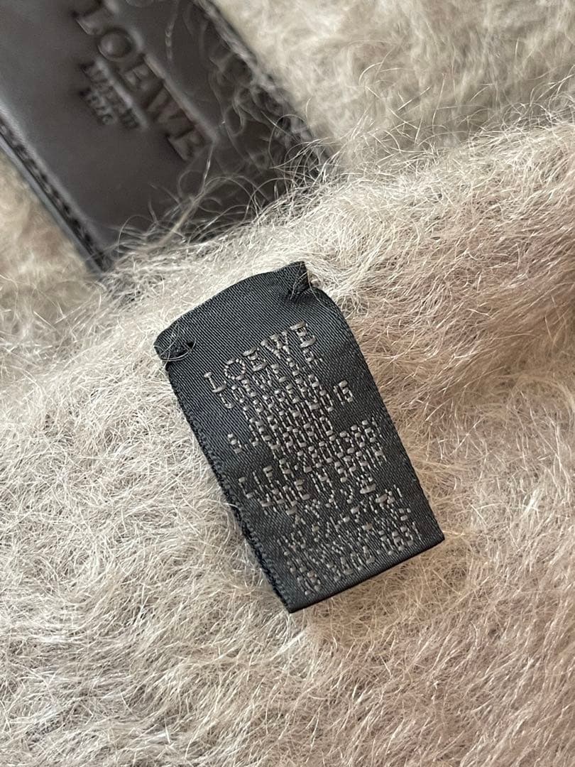 LOEWE ロエベ マフラー モヘヤ ウール グレージュ