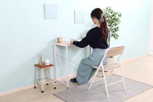 【新品・送料無料】フォールディングデスク　エスタ　ＷＨ