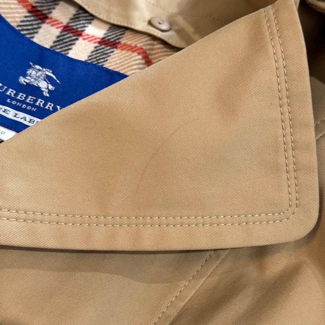 バーバリーブルーレーベル　トレンチコート　ライナー付　ノバチェック　ベージュ　L