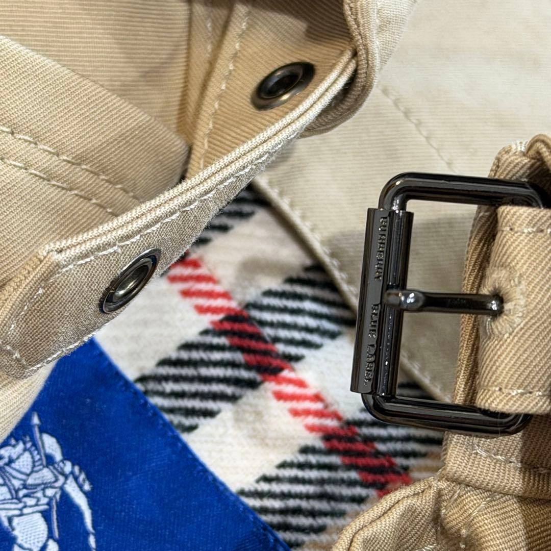 バーバリーブルーレーベル　トレンチコート　ライナー付　ノバチェック　ベージュ　L