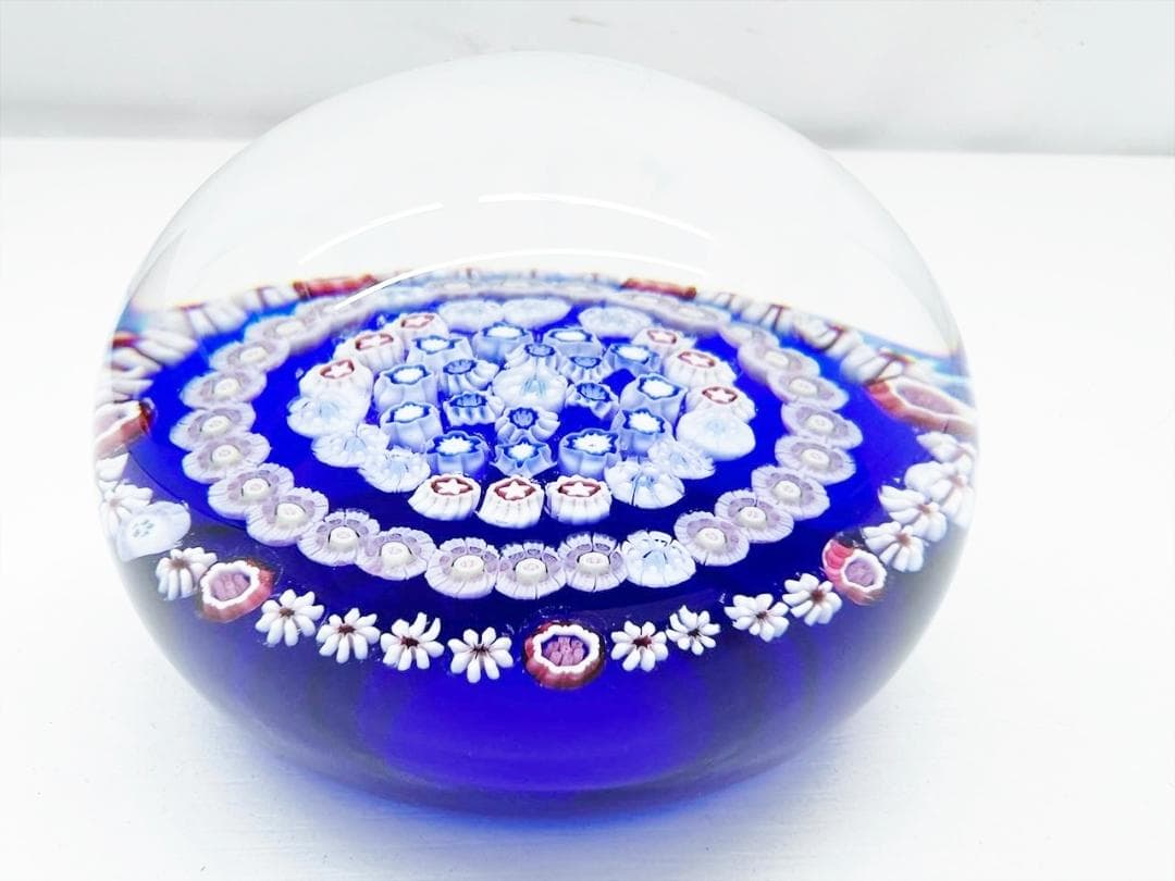 レア　美品　バカラ　ミルフォリ　1997B　ペーパーウエイト　置物　フラワー