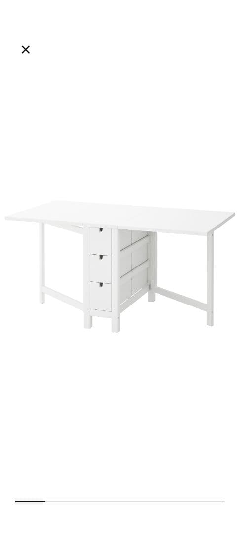 IKEA NORDEN イケア ノールデン ゲートレッグ 折り畳みテーブル 白