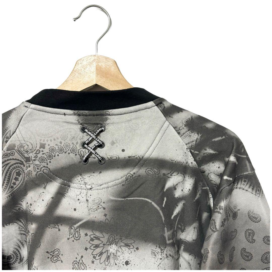 ラッセルノ ゴルフ クルーネック P.O スプレー ペイズリー ブラック XL