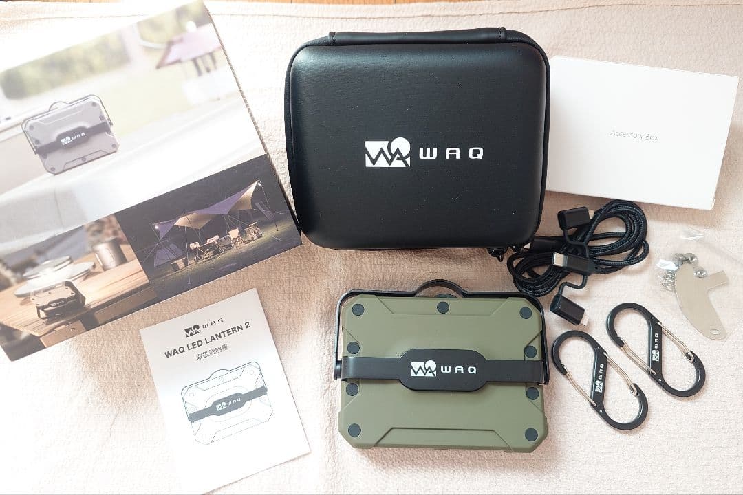 WAQ LED LANTERN 2 オリーブ キャンプLEDランタン