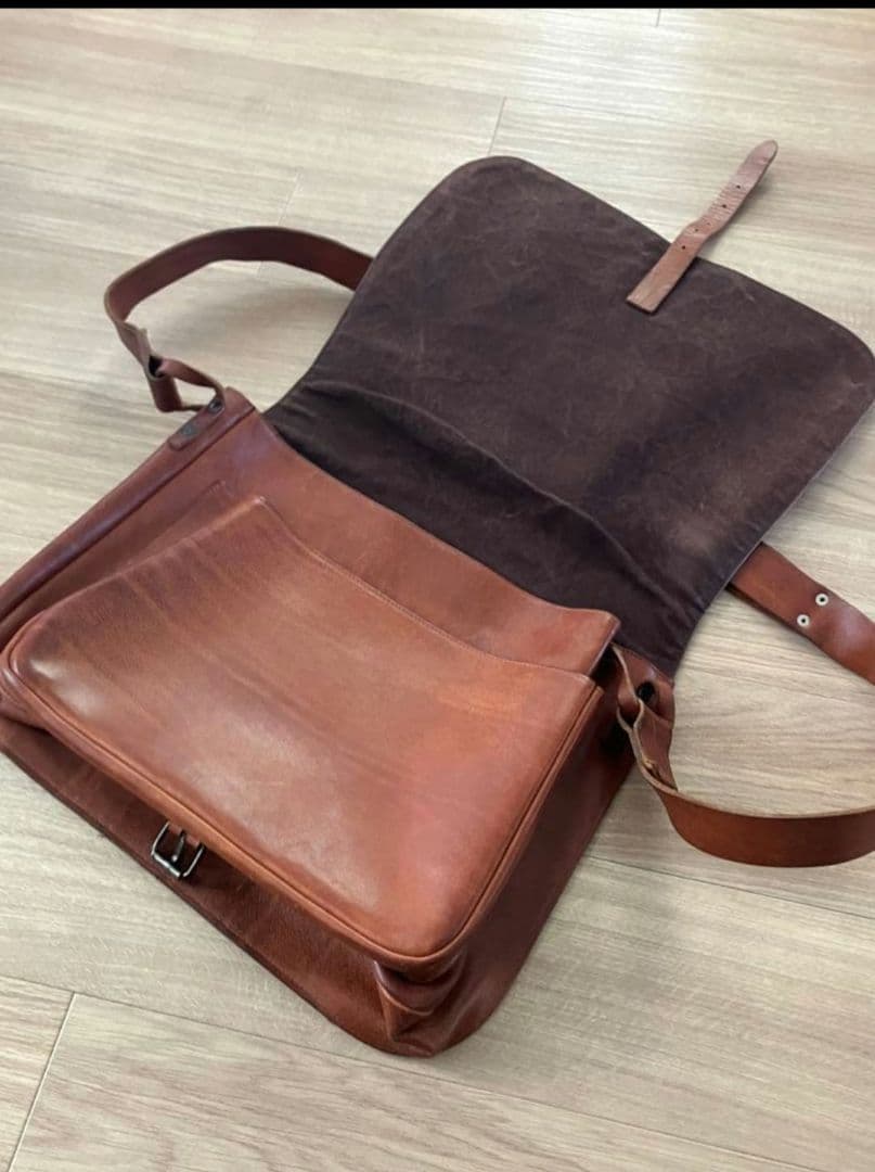 dries van noten ハラコ メッセンジャー バッグ