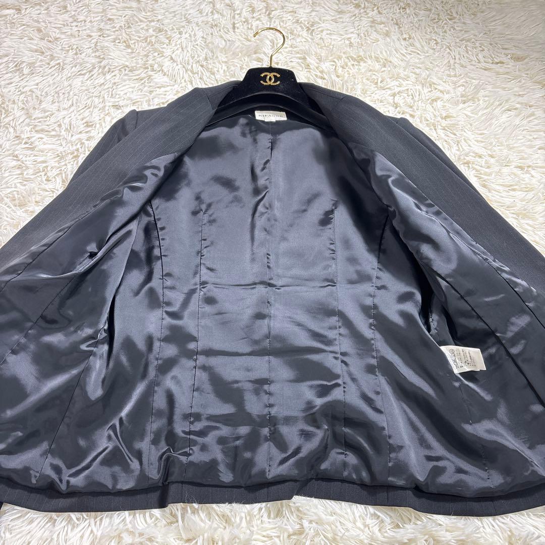 Rifanne リファンネ　スーツセットアップ　13号　ソワール　黒ストライプ