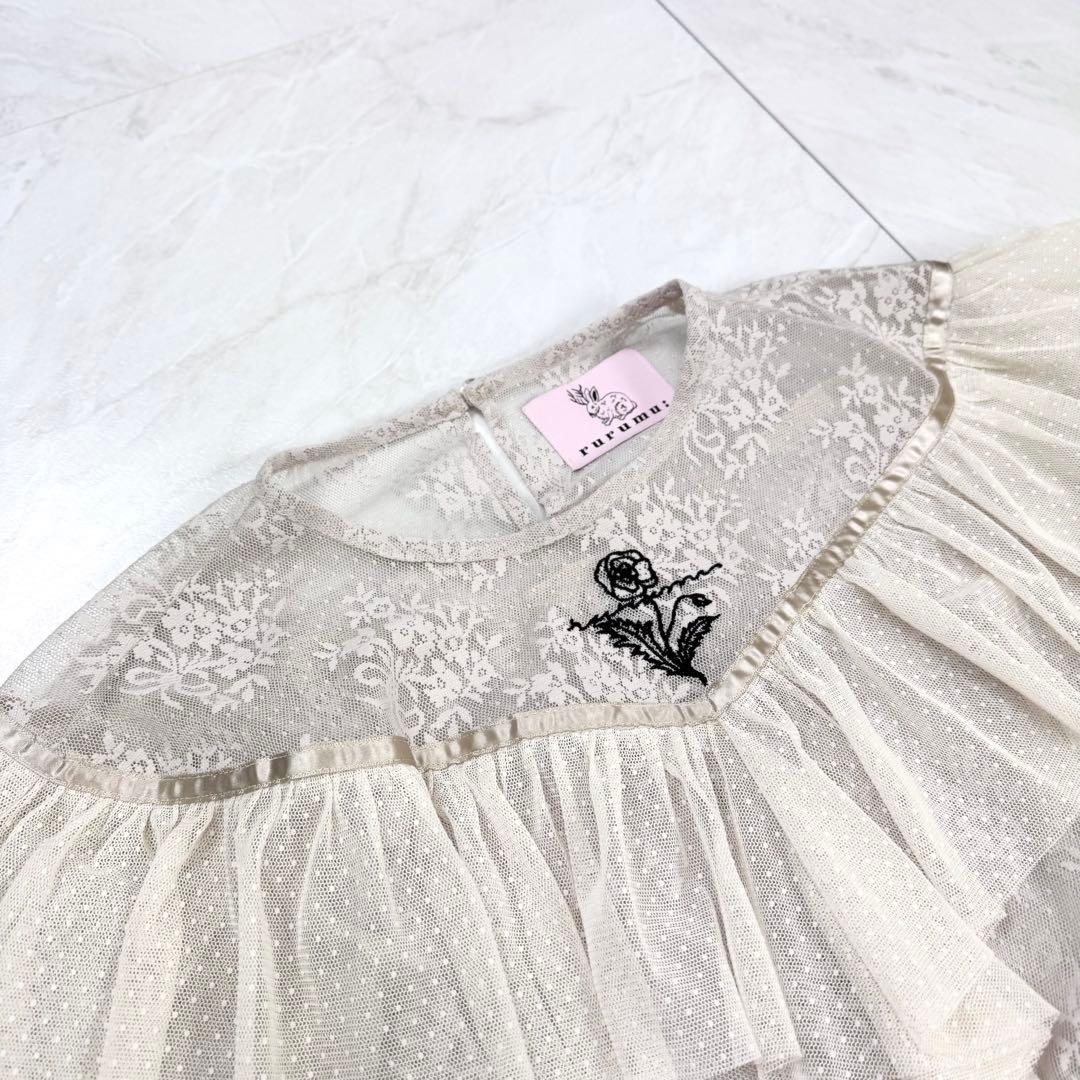 美品 縷縷夢兎 ルルムウ 2020s レース 刺繍 トップス ブラウス