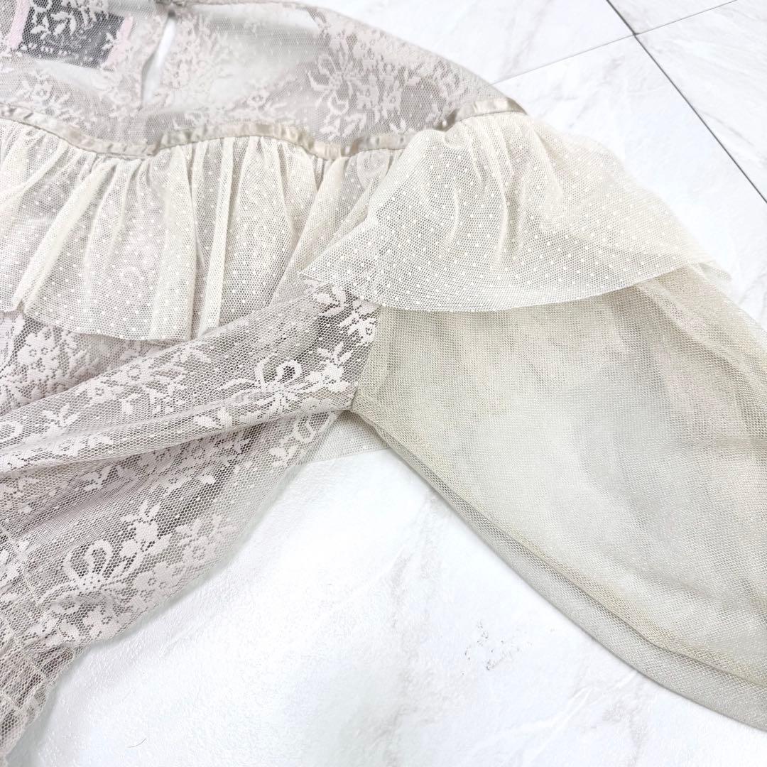 美品 縷縷夢兎 ルルムウ 2020s レース 刺繍 トップス ブラウス