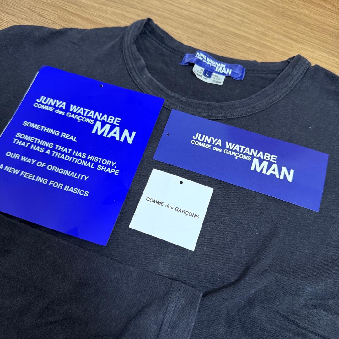 【Junya Watanabe MAN】 黒ロンTシャツ サイズL