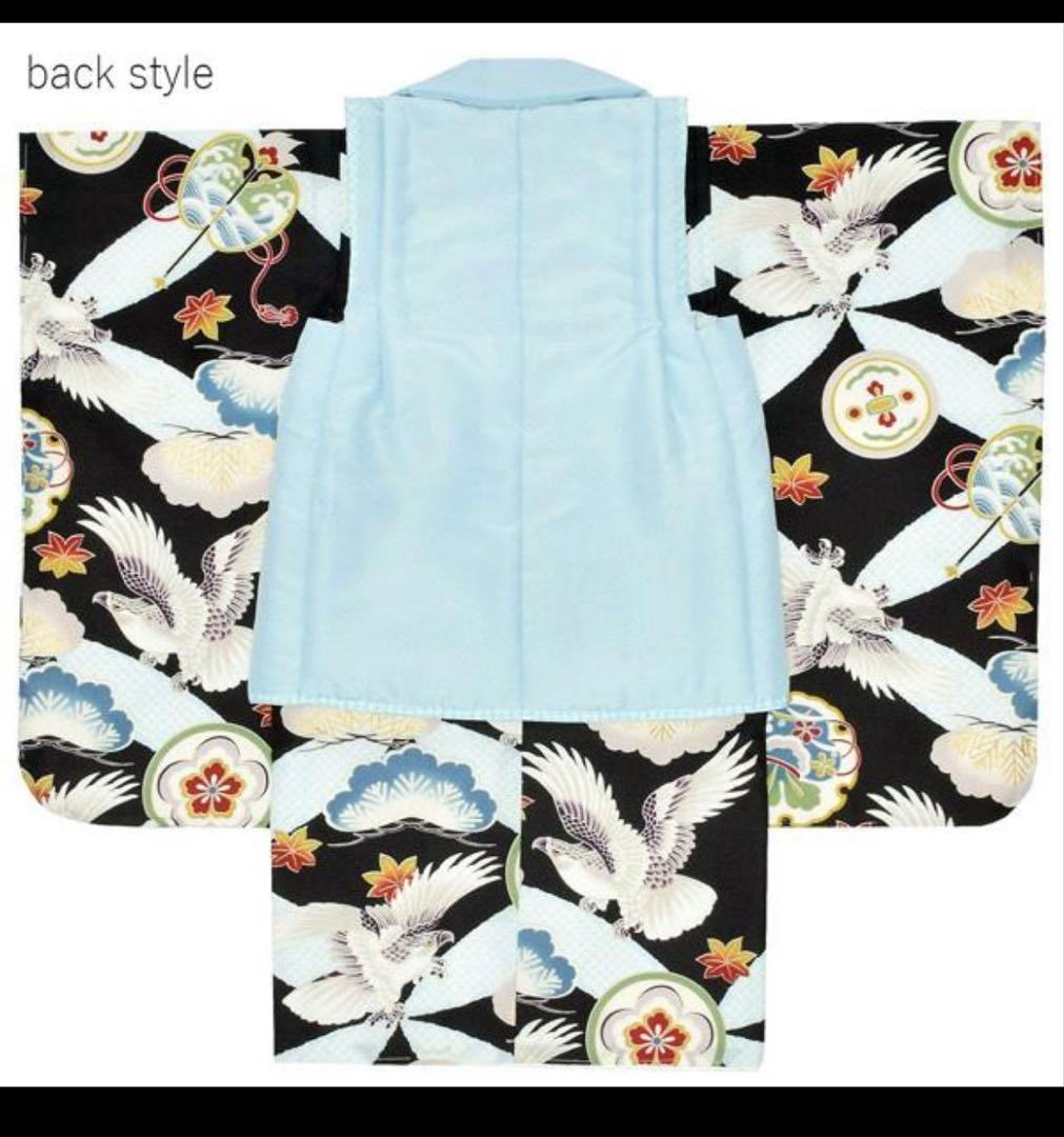 七五三 男の子 3歳 被布セット 小町kids 【鷹と松に七宝】 10点セット