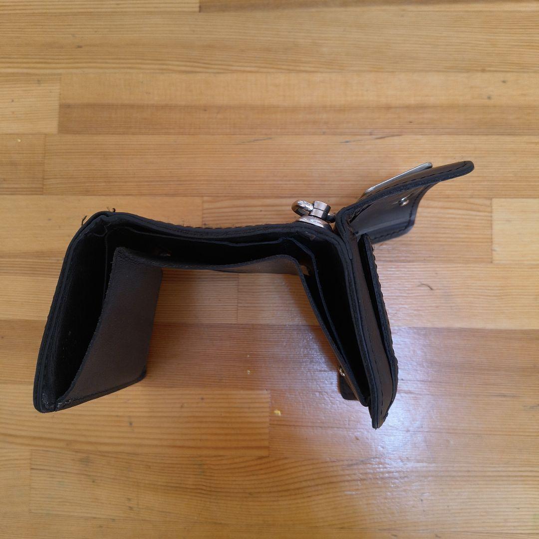 REDMOON 黒 三つ折り財布　本革