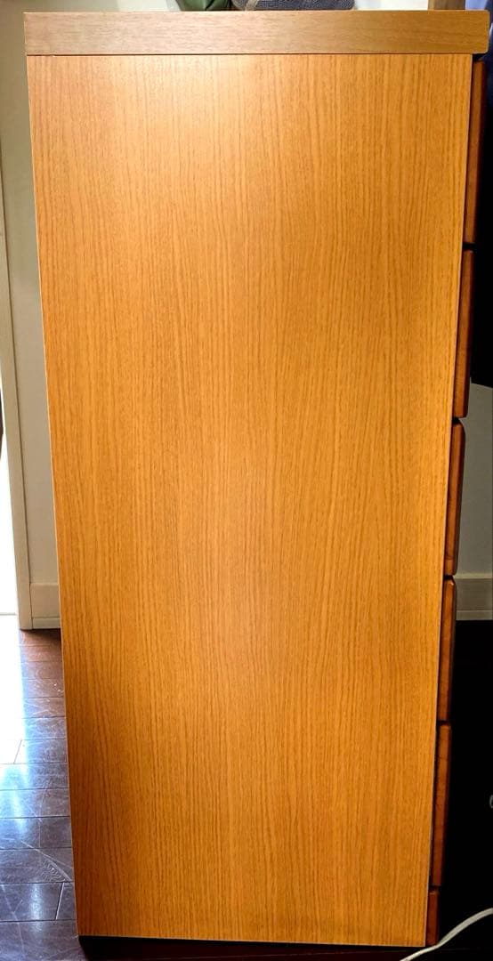 ナチュラルウッド 5段チェスト桐タンス