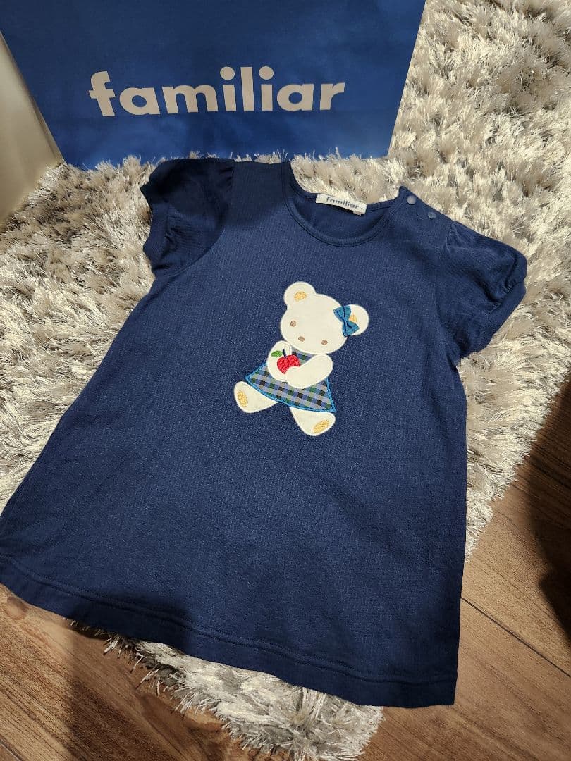 Familiar　ファミリア　Tシャツ　100 リアちゃん　ファミリアチェック