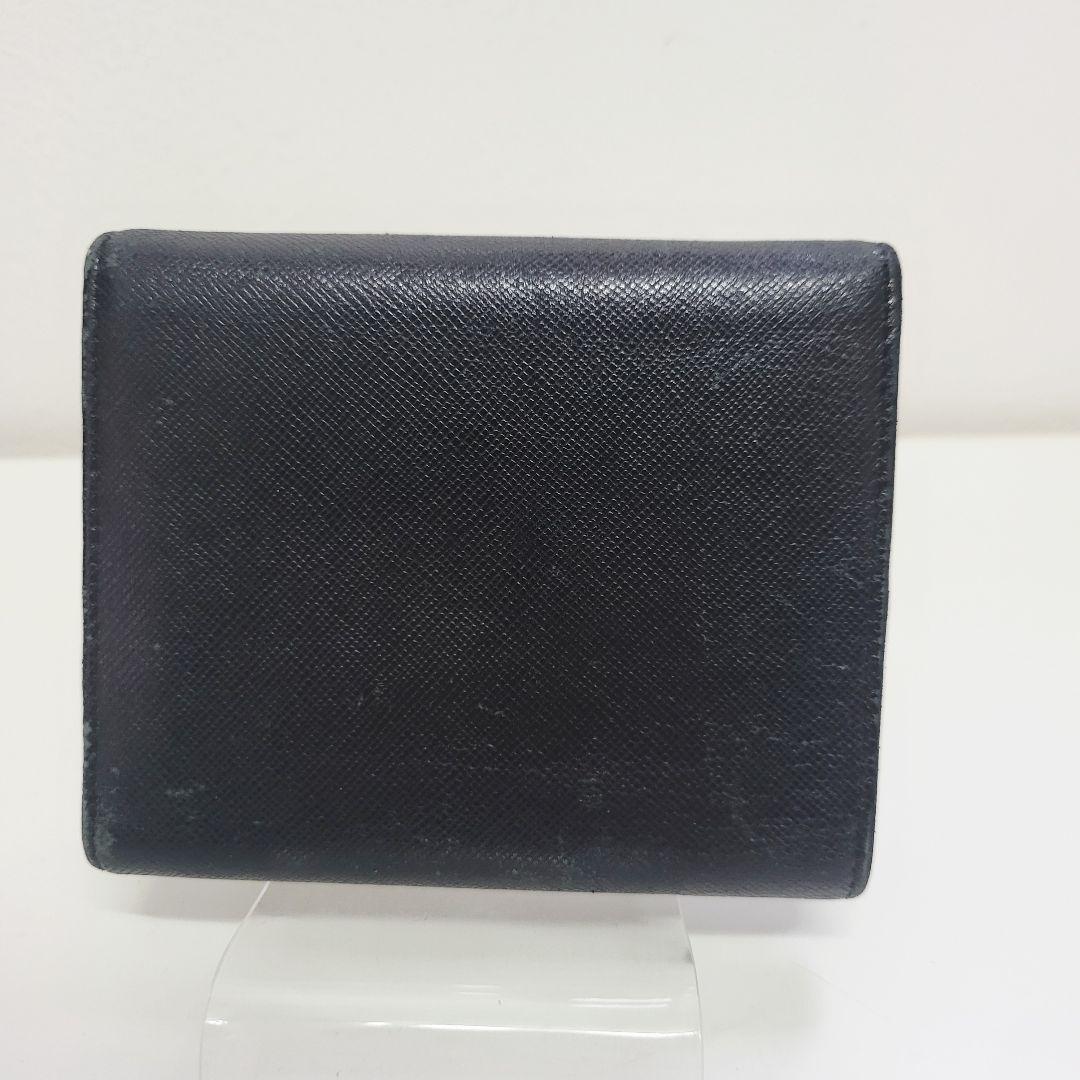薫*様 PRADA プラダ 三つ折り財布 サフィアーノ 三角ロゴ ブラック