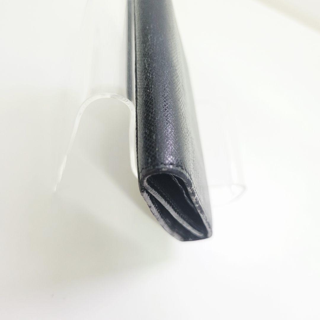 薫*様 PRADA プラダ 三つ折り財布 サフィアーノ 三角ロゴ ブラック