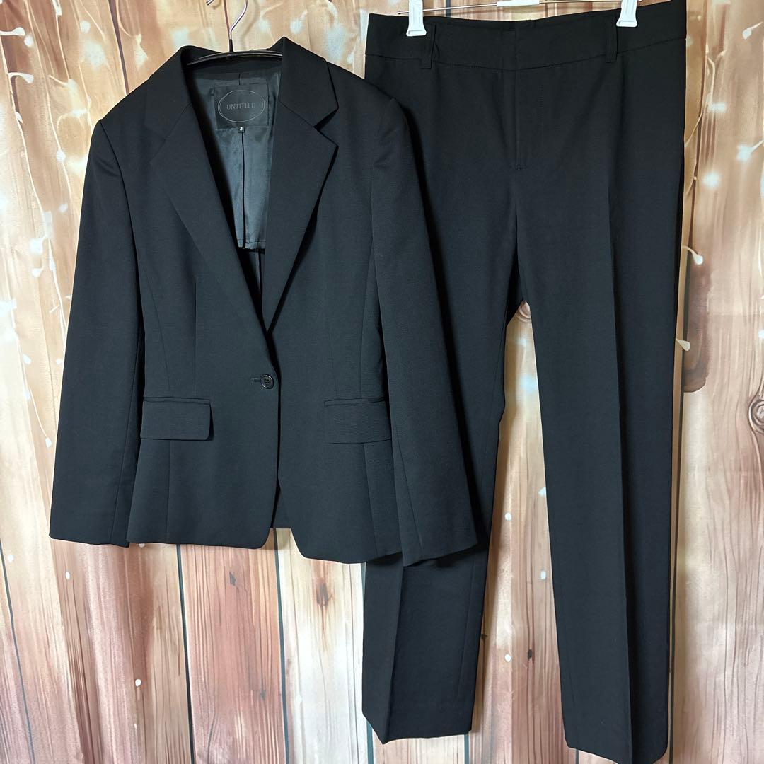 【美品】UNTITLED アンタイトル パンツスーツ ブラック