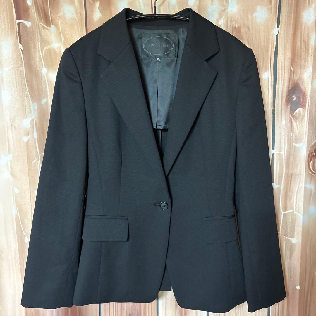 【美品】UNTITLED アンタイトル パンツスーツ ブラック