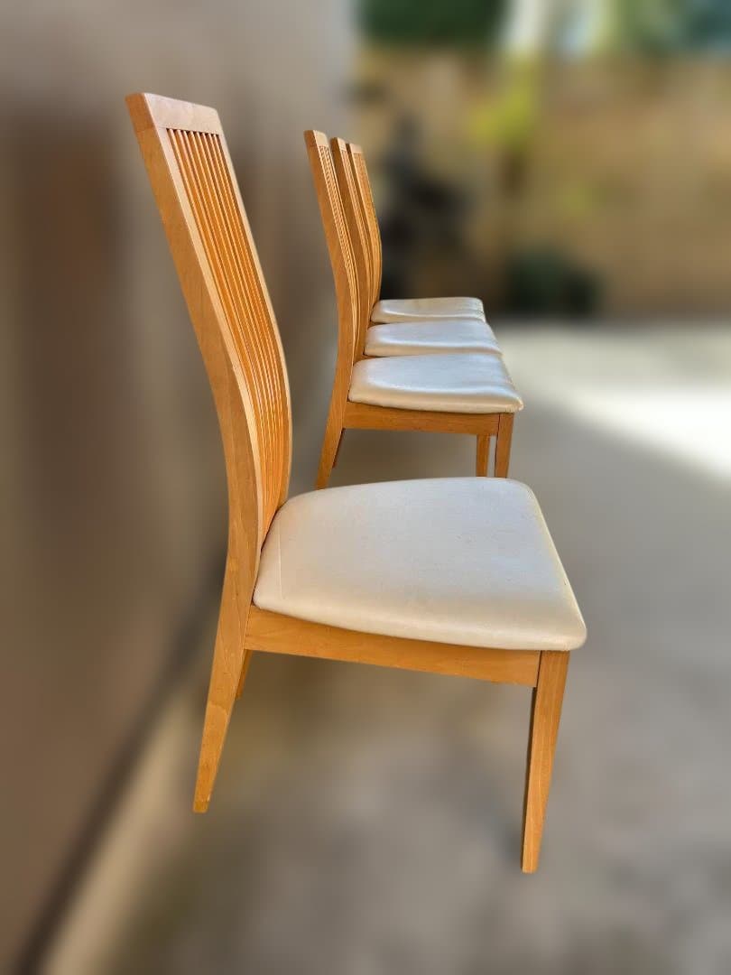 ひよはな 木製伸縮式ダイニングテーブル、チェア４脚セット