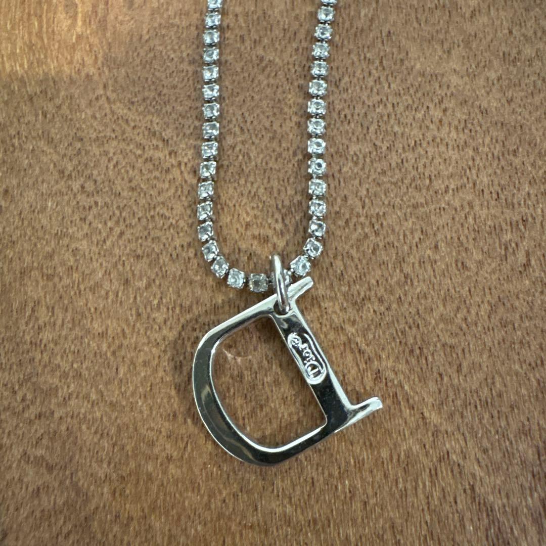 【未使用品】Dior Dロゴ ストーン ブレスレット シルバーカラー　保証書付