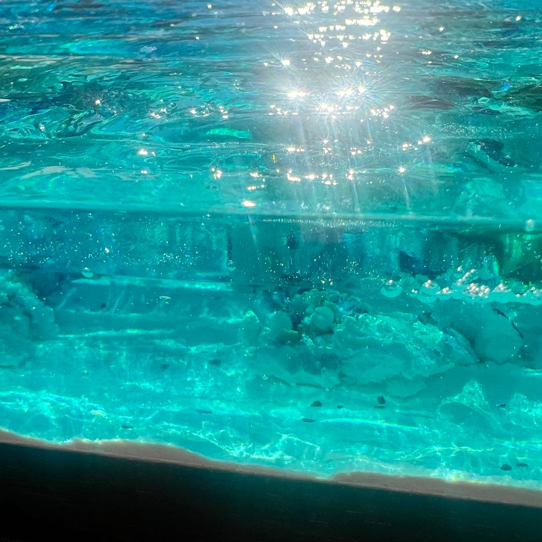 【波紋アート】Real Ocean／立体オブジェ／30cmプリズム×6cm