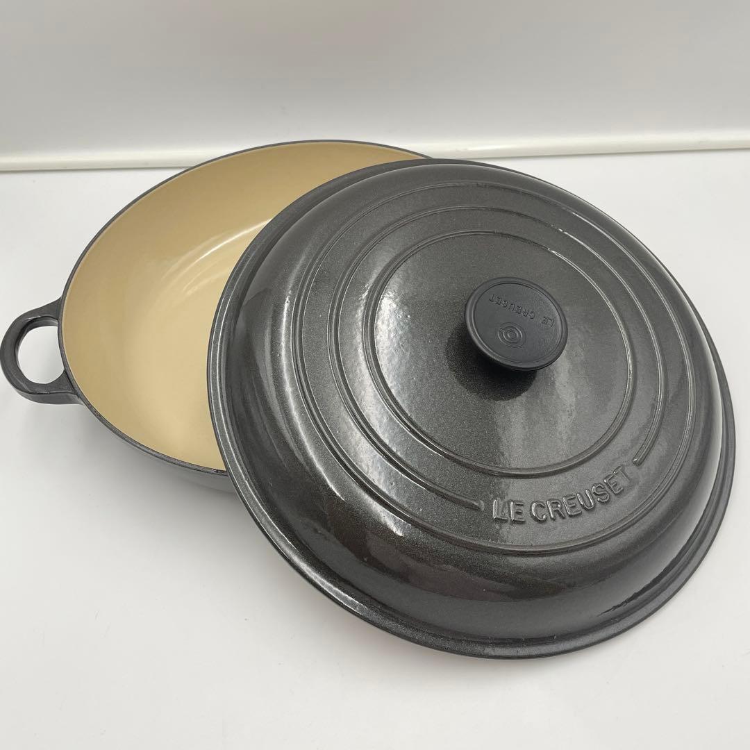 ル・クルーゼ　ビュッフェキャセロール　30cm ミッドナイトグレー　希少色