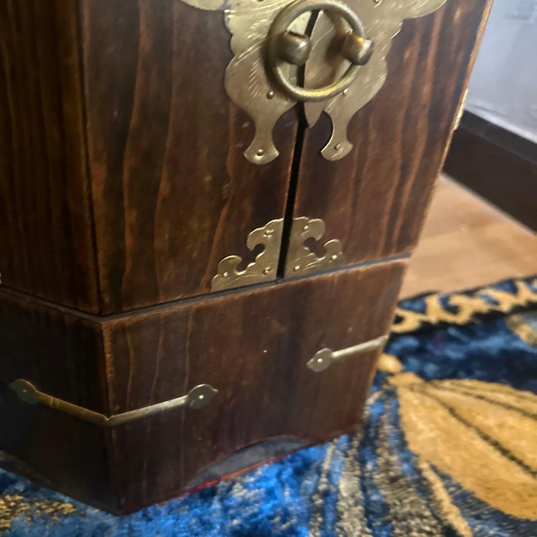 瞬間的お値下げ❣️アンティーク李朝家具　八角箱　帽子入れ 収納箱　韓国美術