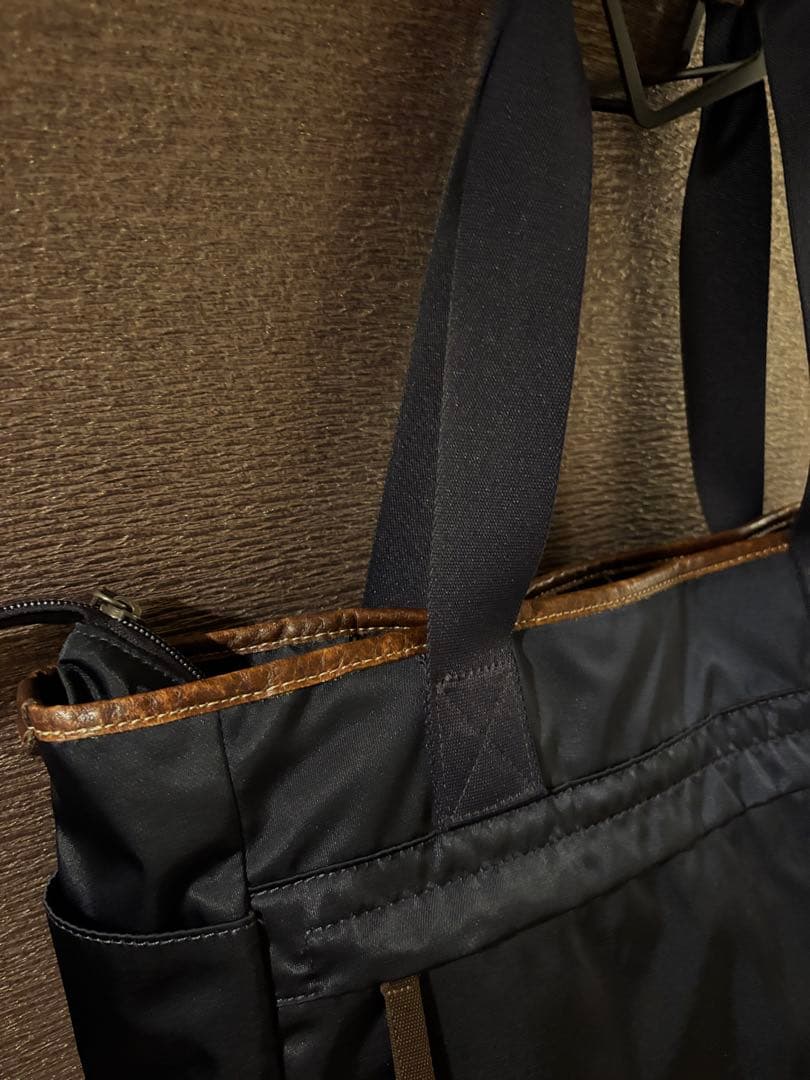 【美品　希少】PORTER 吉田カバン　ポーター　プラン　トートバッグ　ネイビー