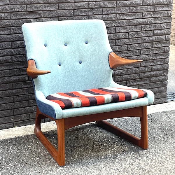 フレドリックカイザー　ラウンジチェア　１Pソファ　ノルウェー　北欧ビンテージ