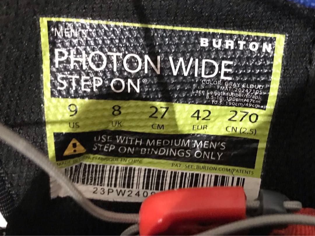 BURTON PHOTON WIDE STEP ON スノーボードブーツ27.0