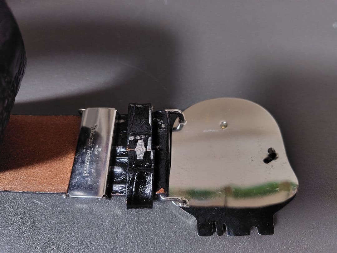 翔　ヴィヴィアンウエストウッド正規品　スカルバックルベルト黒