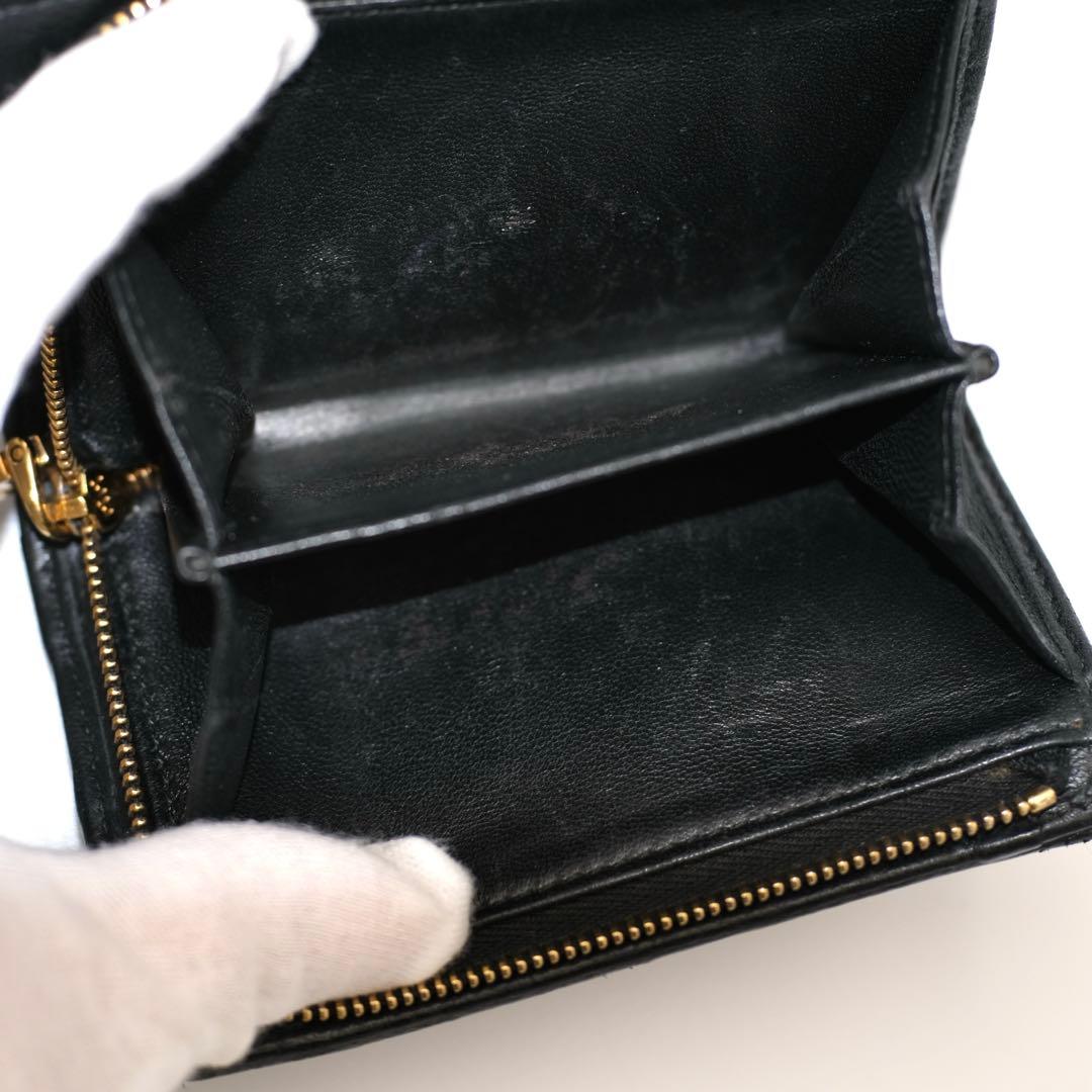 MIU MIU ミュウミュウ マテラッセ レザー 三つ折り財布 ブラック