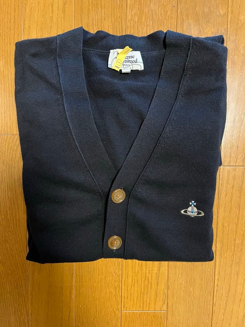 美品ヴィヴィアンウエストウッド　MAN メンズ　カーディガン　ブラック　コットン