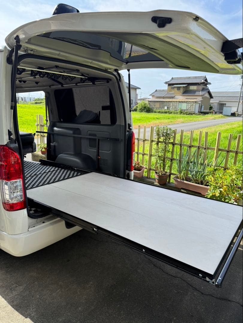 ゆのじ　ハイエーススライドフロア　150棚板、引手ポール　送料込み