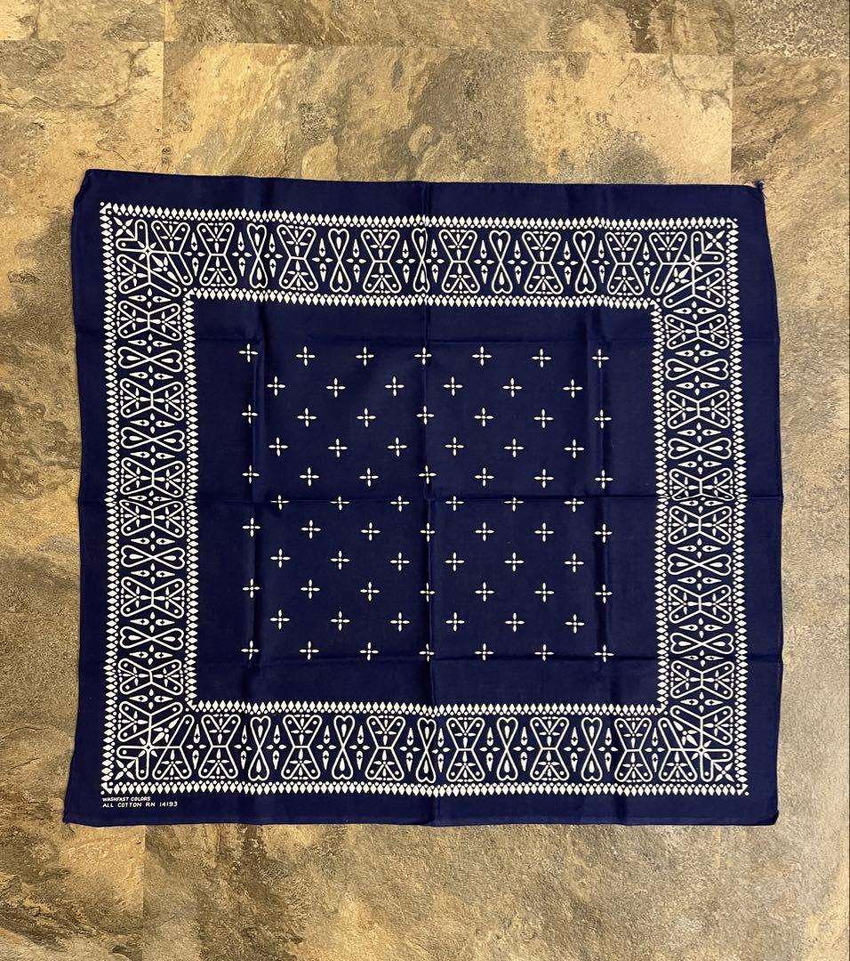 60s vintage DEAD STOCKバンダナ アイアンクロス