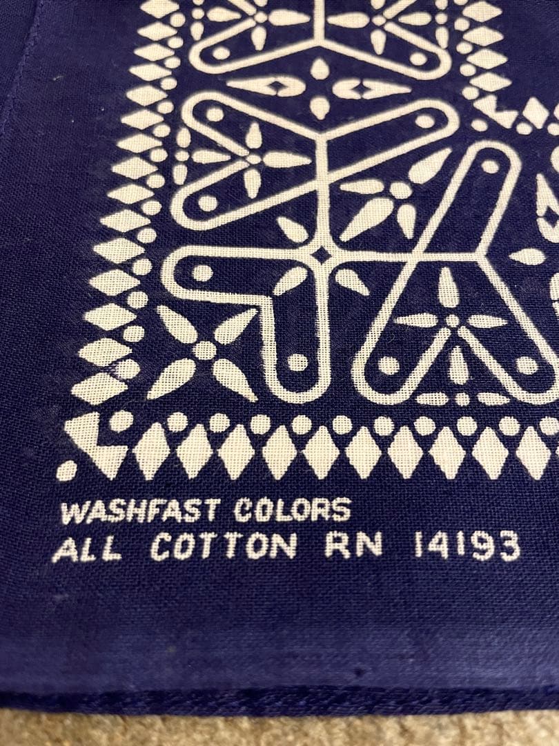 60s vintage DEAD STOCKバンダナ アイアンクロス