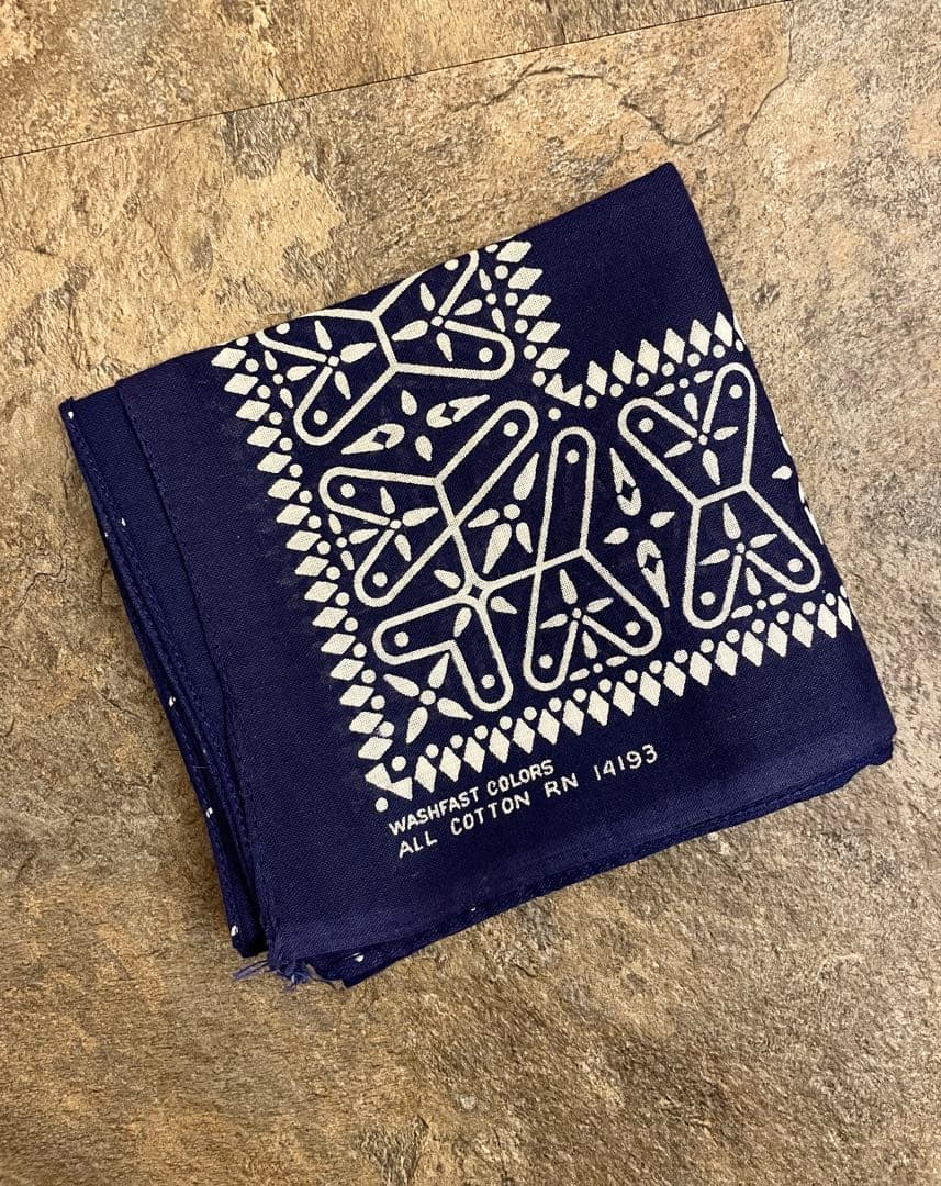 60s vintage DEAD STOCKバンダナ アイアンクロス