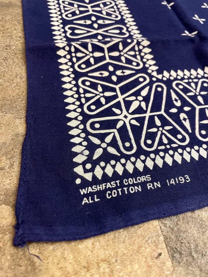 60s vintage DEAD STOCKバンダナ アイアンクロス