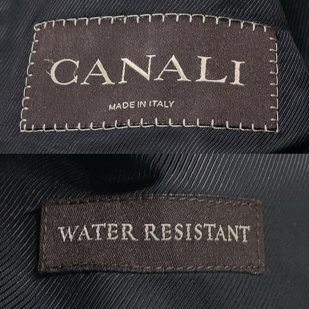 美品 CANALI 高級イタリア製 上質ウール100% テーラードコート M